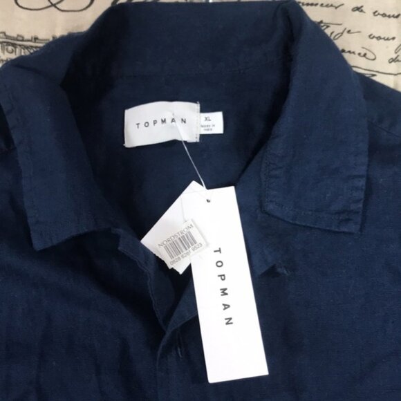 Topman Long Sleeve Button-Up Camp Shirt - Picture 4 of 5